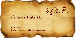 Ámon Patrik névjegykártya