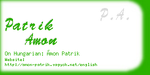 patrik amon business card