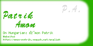 patrik amon business card